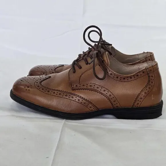 Florsheim Boys Youth Size 2M Brown Leather Brogues Wingtips Dress - Picture 4 of 10